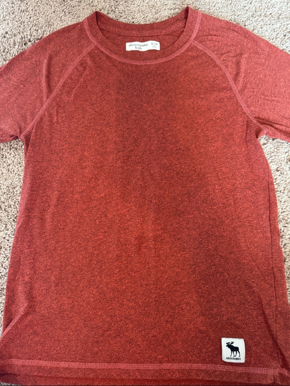 Abercrombie & Fitch Heathered Rust Crew Tee